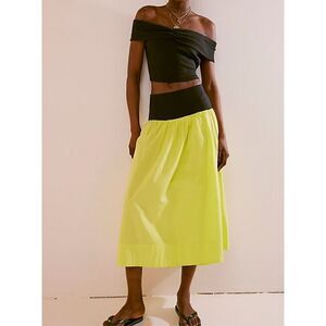 FREE PEOPLE NWOT Cooler In Capri Set Black Combo stretchy Sz XS